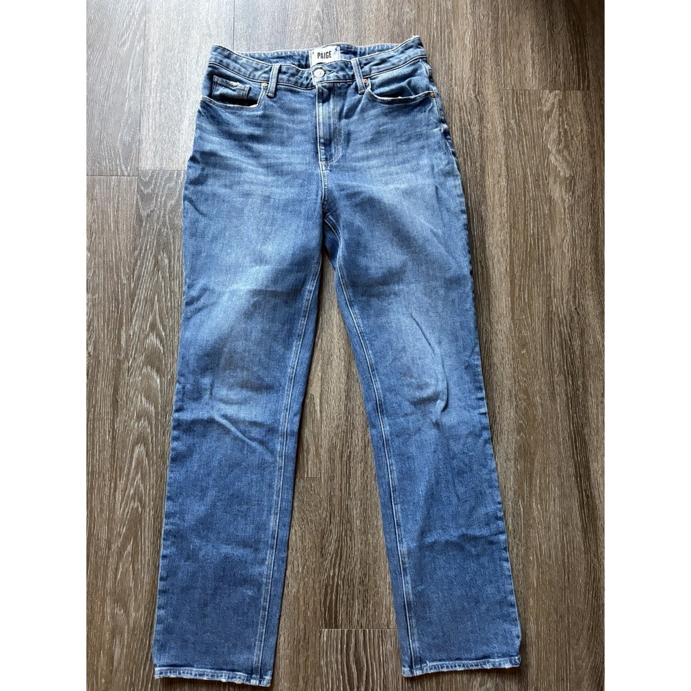 PAIGE Stella Crop Womens High Rise Blue Denim Jeans Size 28